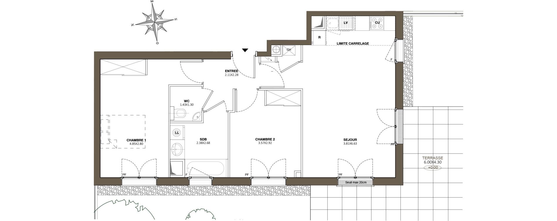 Appartement T3 de 63,30 m2 &agrave; Viroflay Rive droite viroflay