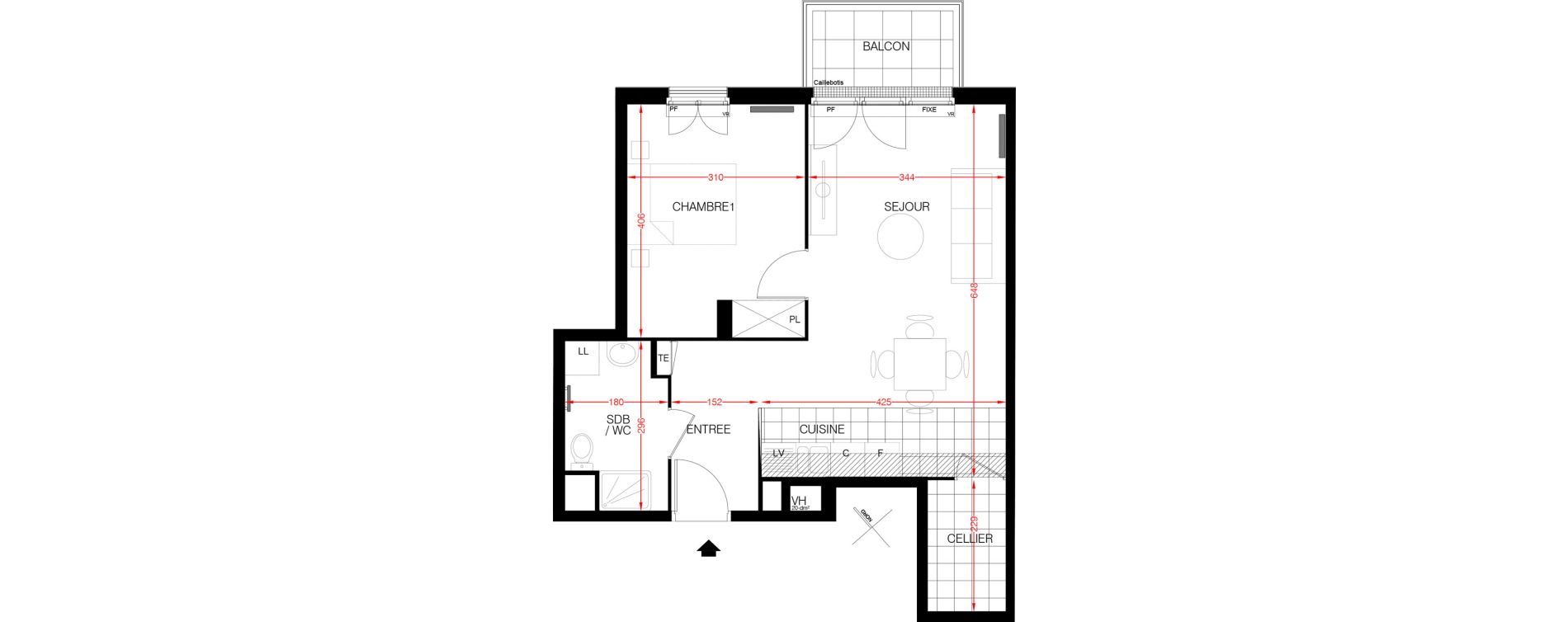 Appartement T2 de 49,00 m2 &agrave; Viroflay Centre