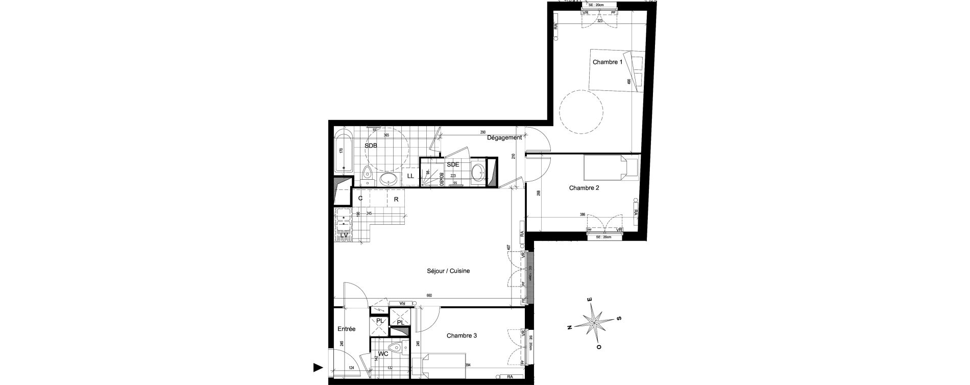 Appartement T4 de 81,49 m2 &agrave; Voisins-Le-Bretonneux Centre