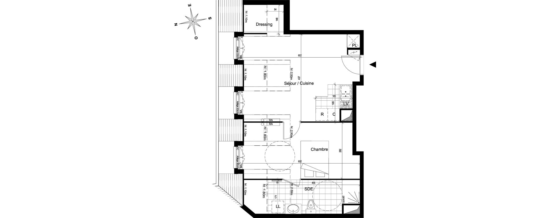 Appartement T2 de 45,17 m2 &agrave; Voisins-Le-Bretonneux Centre