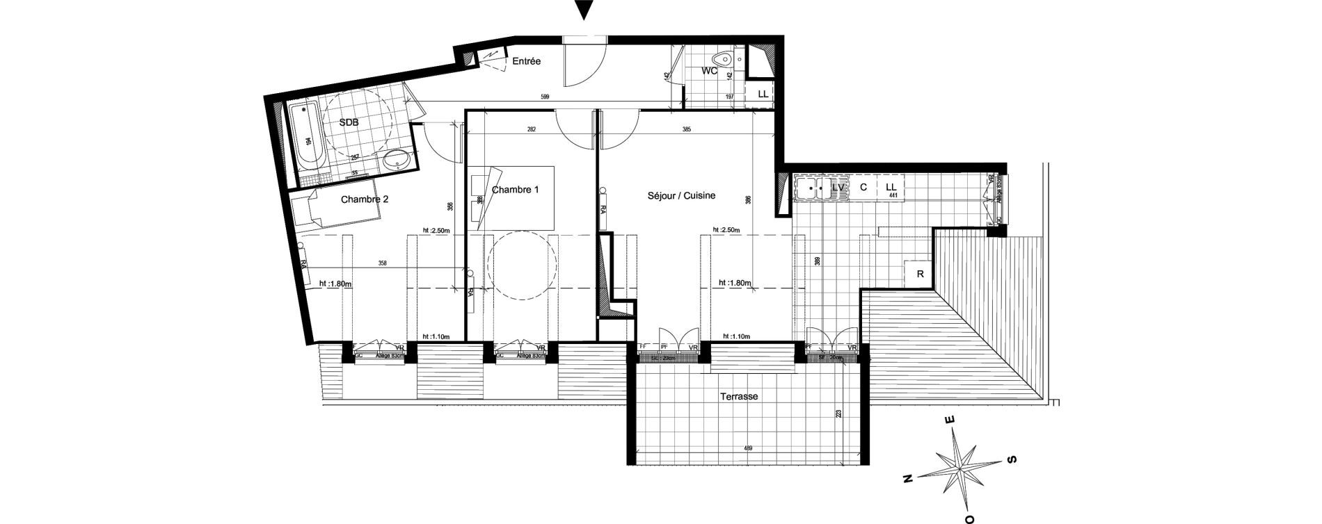 Appartement T3 de 66,85 m2 à Voisins-Le-Bretonneux Centre