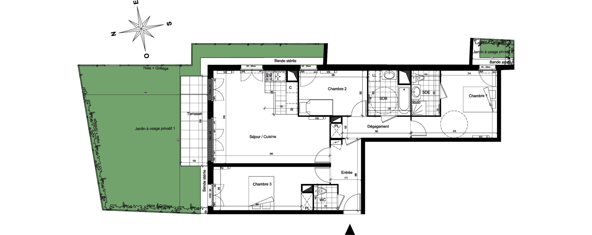Appartement T4 de 88,60 m2 &agrave; Voisins-Le-Bretonneux Centre