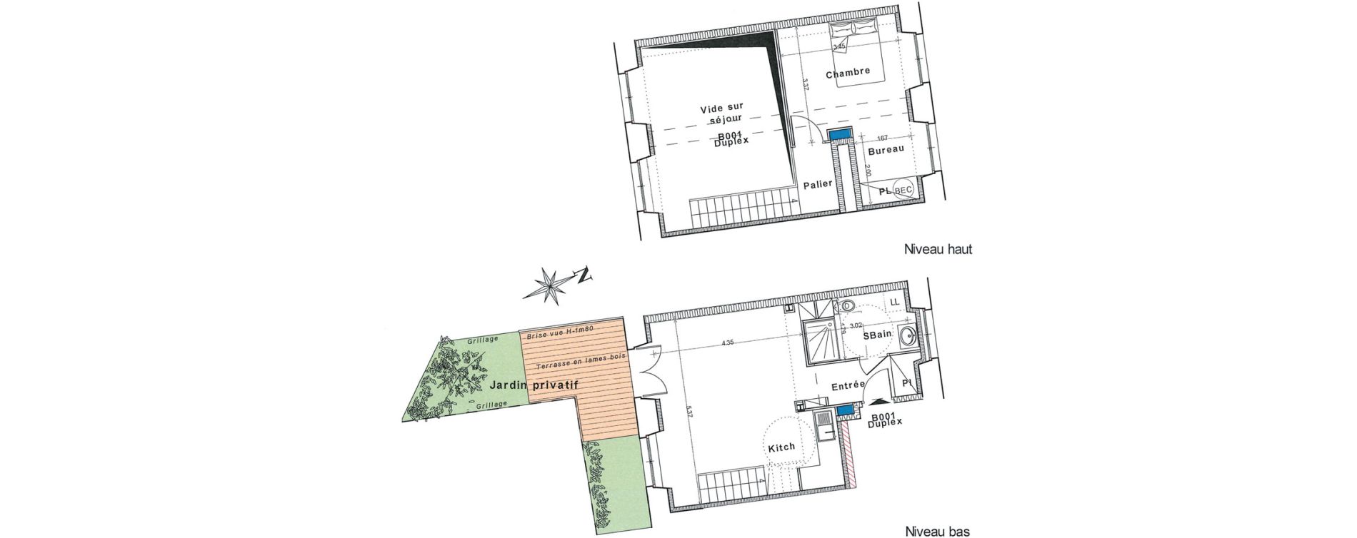 Duplex T2 de 48,90 m2 &agrave; Bayeux Centre