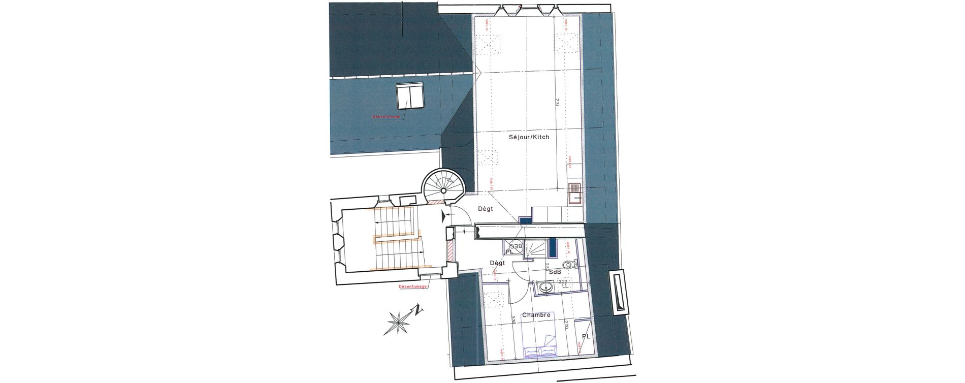 Appartement T2 de 43,60 m2 &agrave; Bayeux Centre