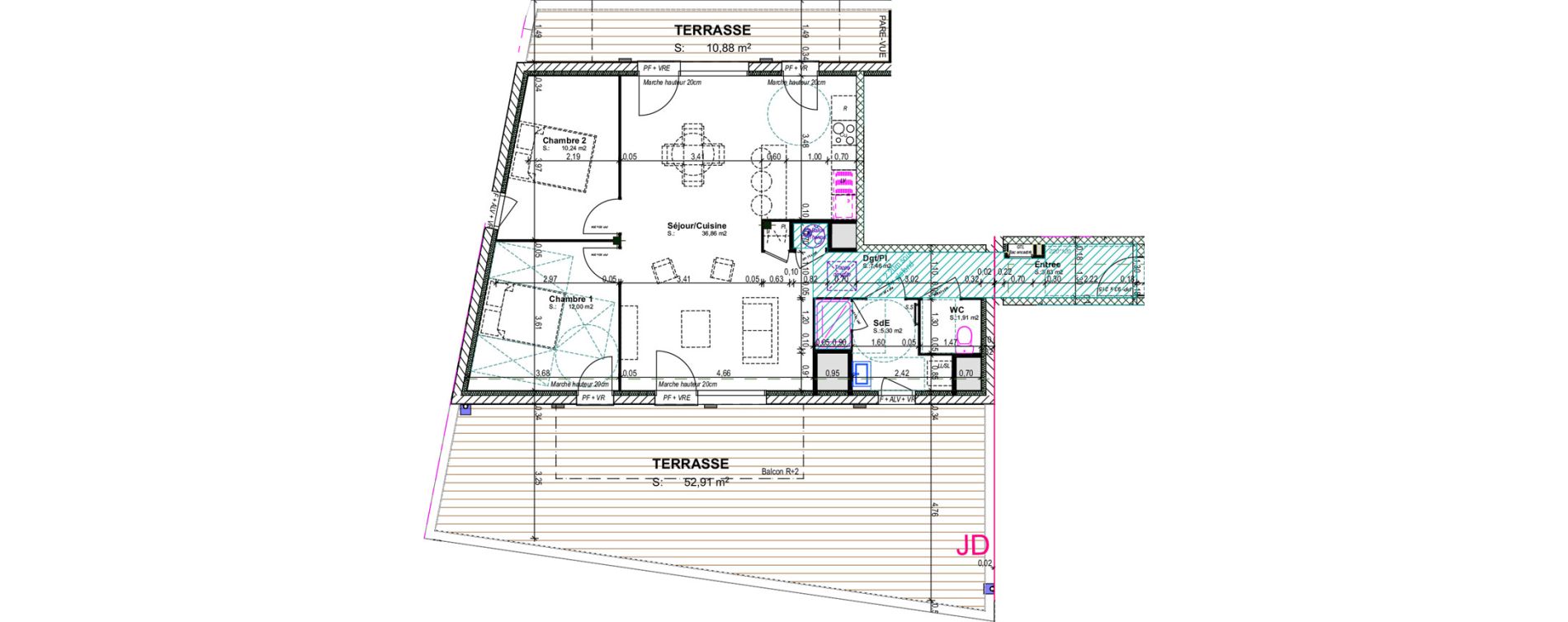 Appartement T3 de 77,60 m2 &agrave; Blainville-Sur-Orne Centre