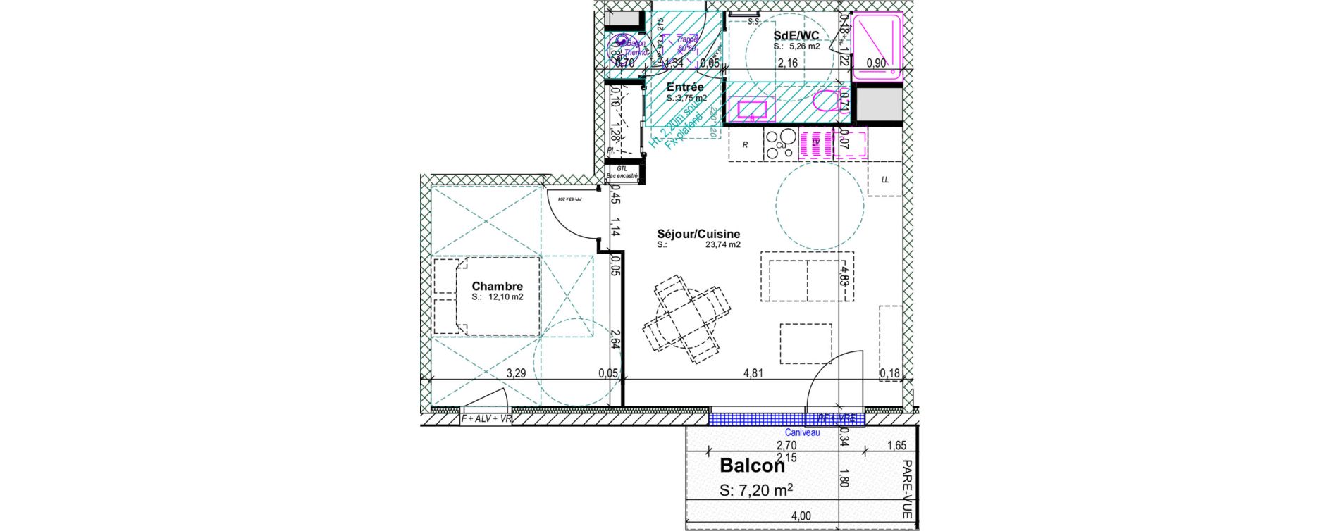 Appartement T2 de 44,85 m2 &agrave; Blainville-Sur-Orne Centre