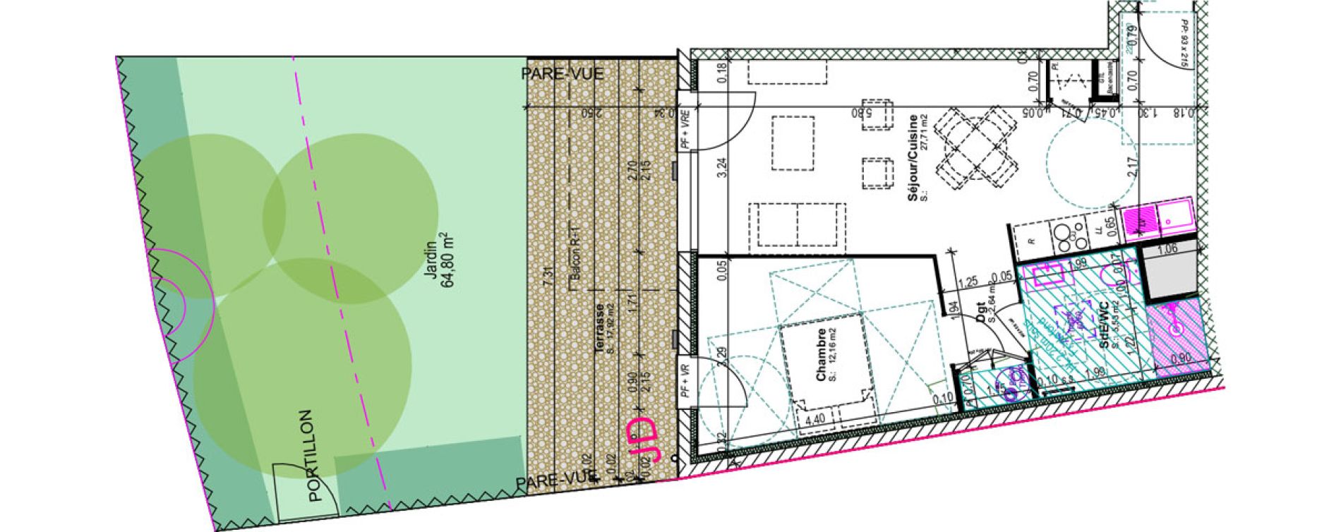 Appartement T2 de 48,04 m2 &agrave; Blainville-Sur-Orne Centre