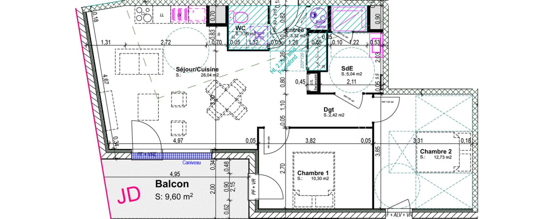 Appartement T3 de 63,80 m2 &agrave; Blainville-Sur-Orne Centre