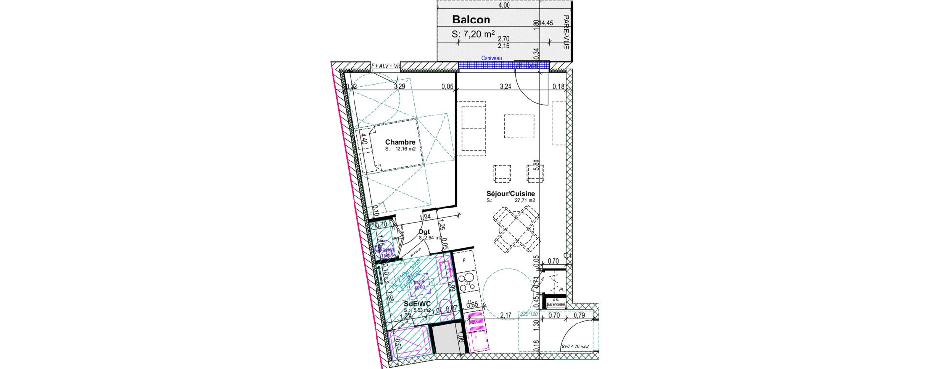 Appartement T2 de 48,04 m2 &agrave; Blainville-Sur-Orne Centre