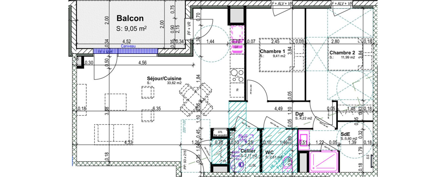 Appartement T3 de 69,62 m2 &agrave; Blainville-Sur-Orne Centre