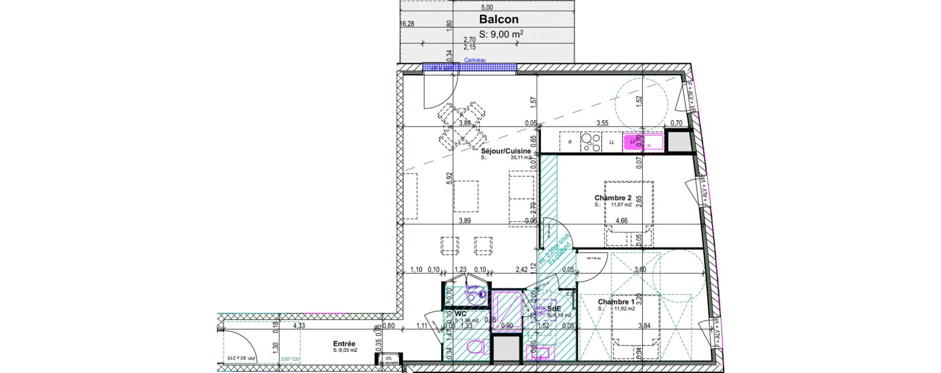 Appartement T3 de 73,17 m2 &agrave; Blainville-Sur-Orne Centre