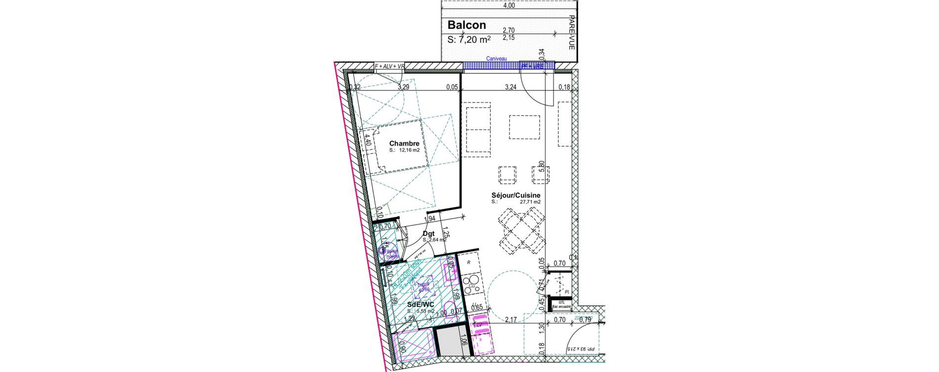 Appartement T2 de 48,04 m2 &agrave; Blainville-Sur-Orne Centre