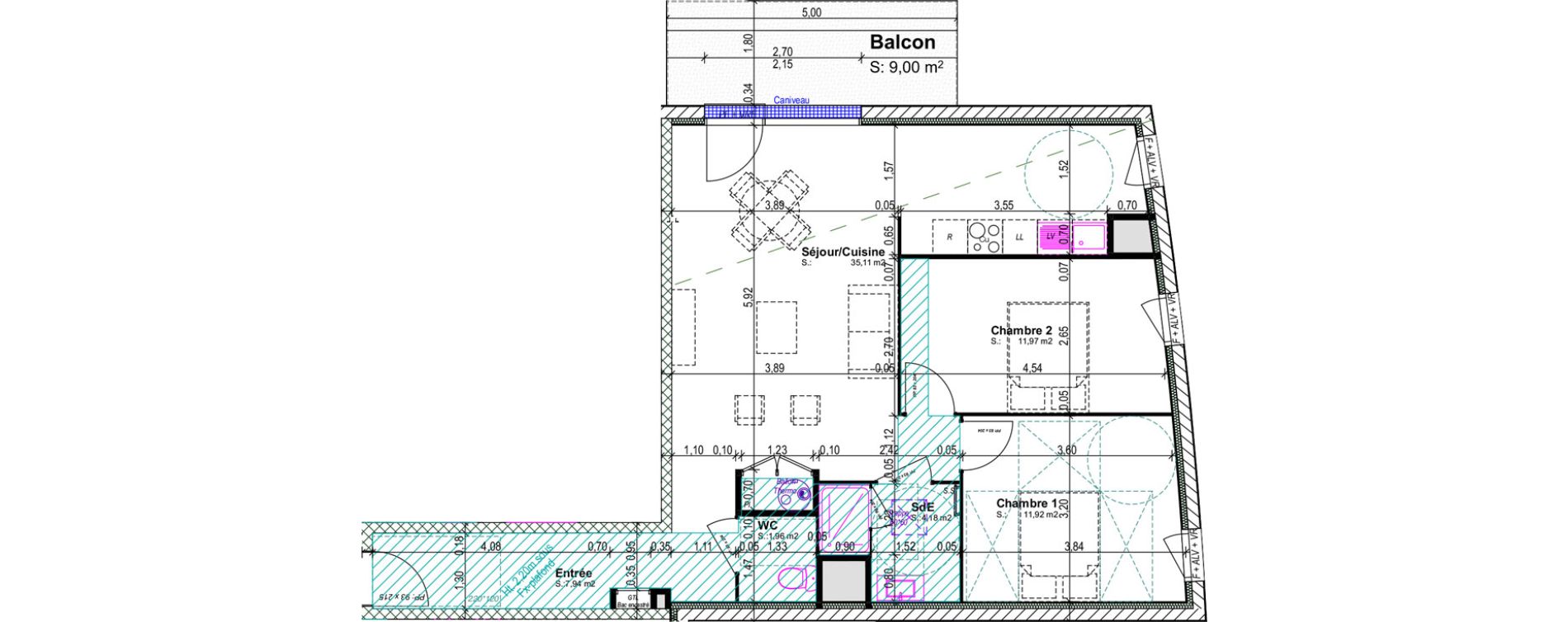 Appartement T3 de 73,08 m2 &agrave; Blainville-Sur-Orne Centre