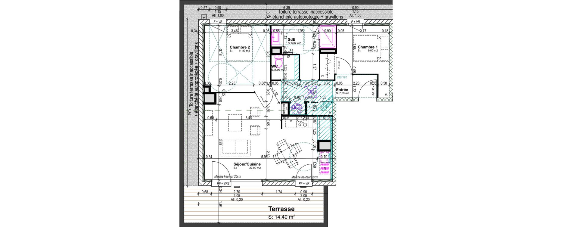 Appartement T3 de 63,25 m2 &agrave; Blainville-Sur-Orne Centre