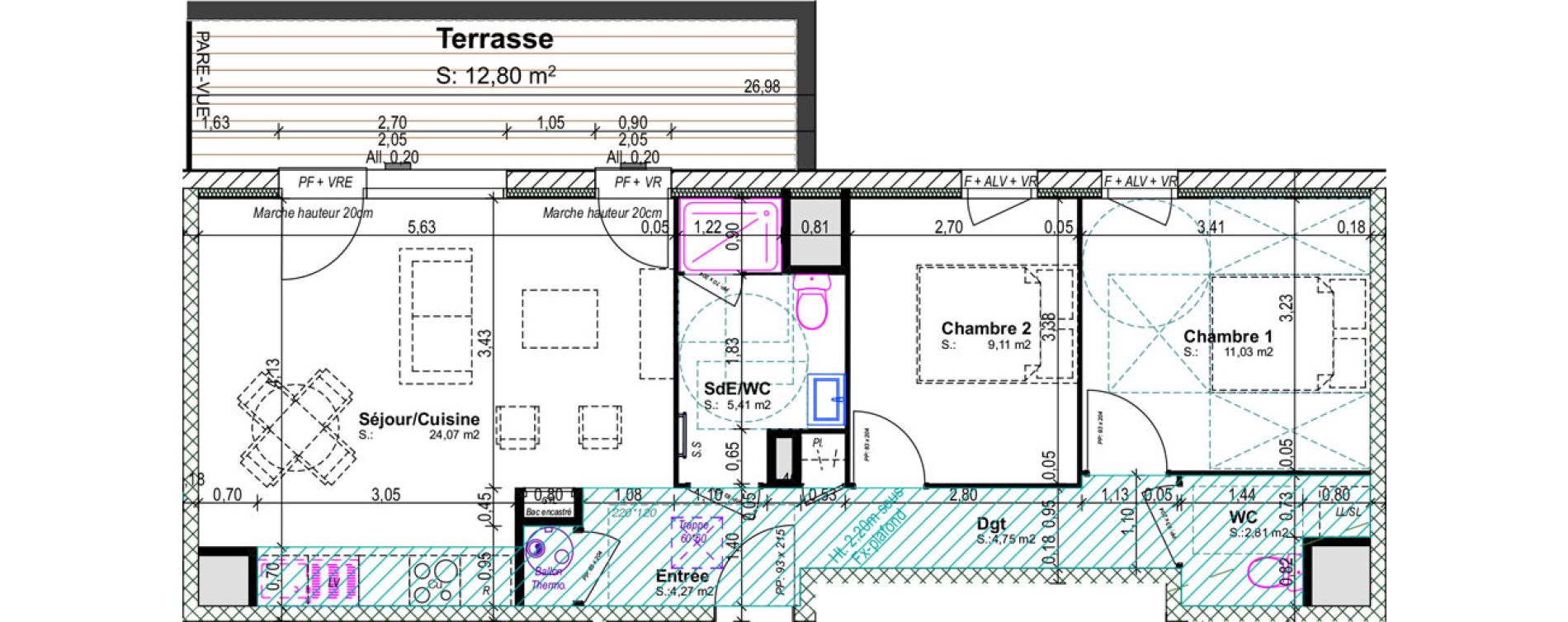 Appartement T3 de 61,45 m2 &agrave; Blainville-Sur-Orne Centre