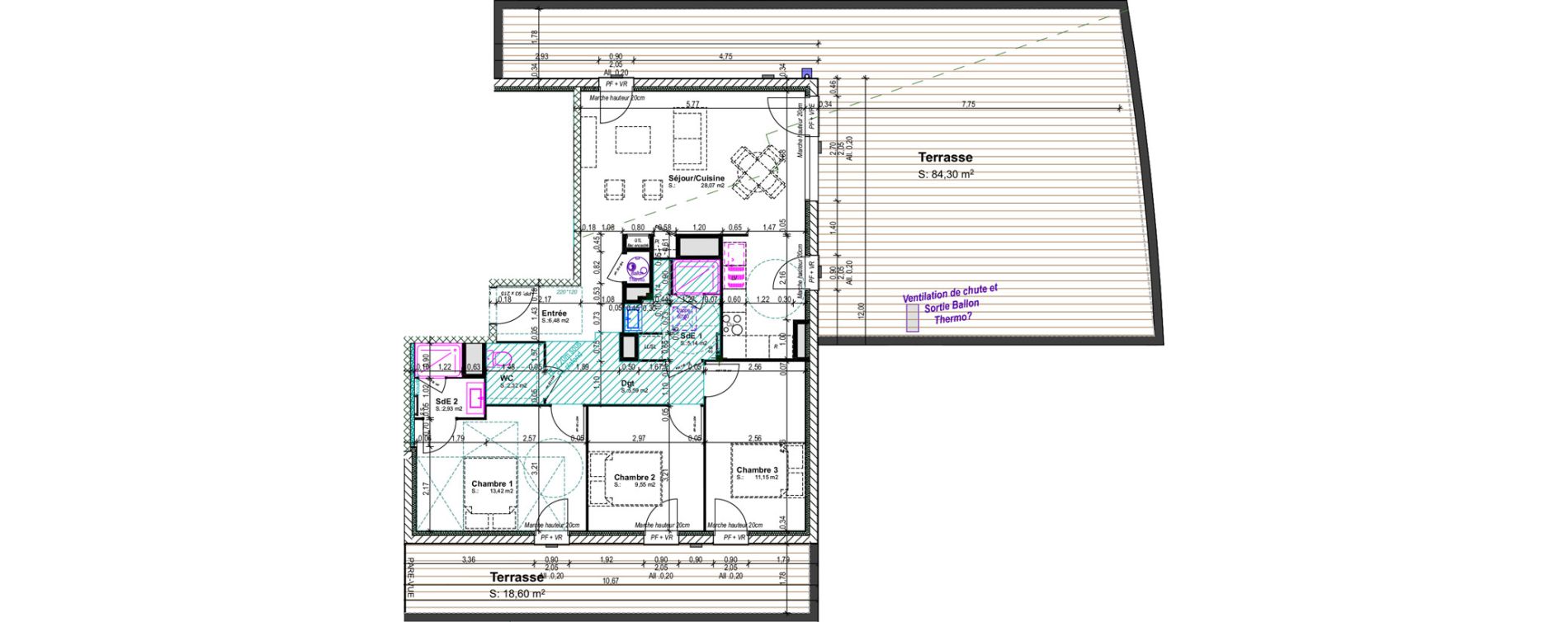 Appartement T4 de 84,65 m2 &agrave; Blainville-Sur-Orne Centre