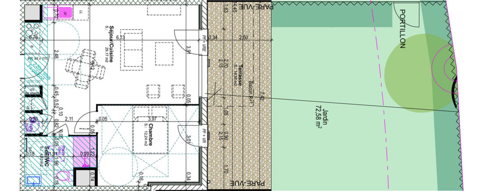 Appartement T2 de 46,24 m2 &agrave; Blainville-Sur-Orne Centre