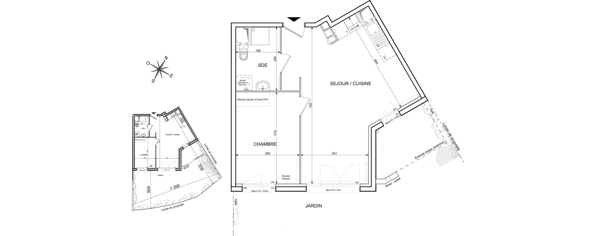 Appartement T2 de 46,54 m2 &agrave; Blainville-Sur-Orne Terres d'avenir