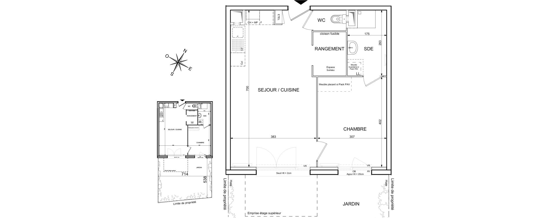Appartement T2 de 46,88 m2 &agrave; Blainville-Sur-Orne Terres d'avenir