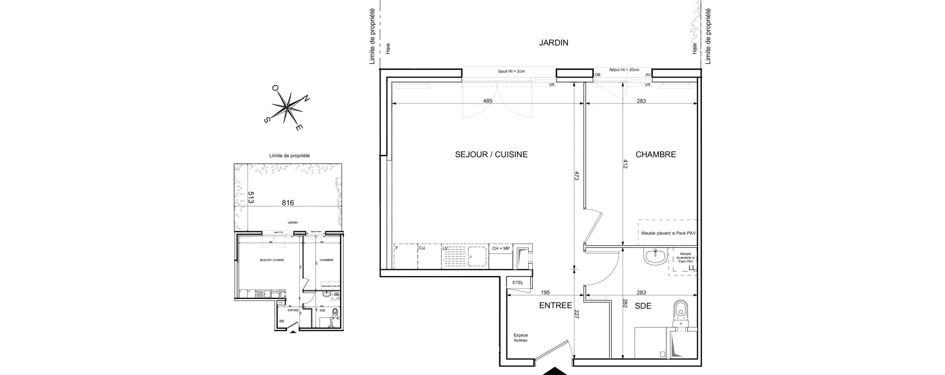 Appartement T2 de 45,65 m2 &agrave; Blainville-Sur-Orne Terres d'avenir