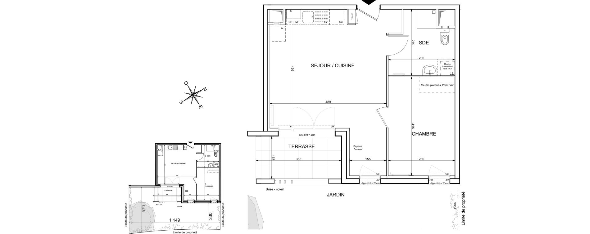 Appartement T2 de 45,66 m2 &agrave; Blainville-Sur-Orne Terres d'avenir
