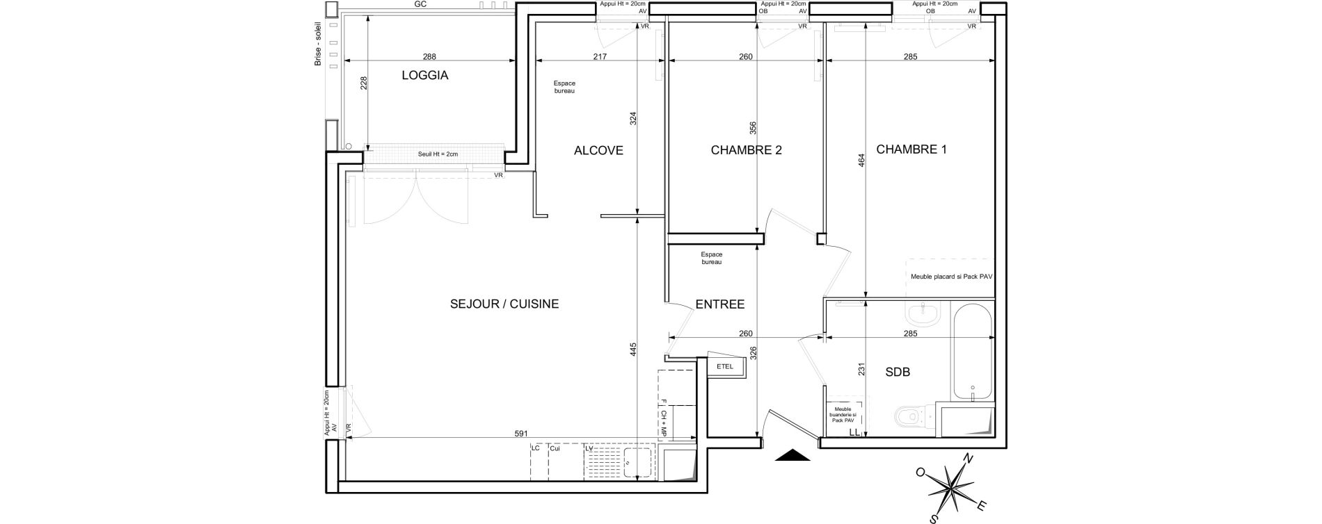 Appartement T3 de 69,84 m2 &agrave; Blainville-Sur-Orne Terres d'avenir