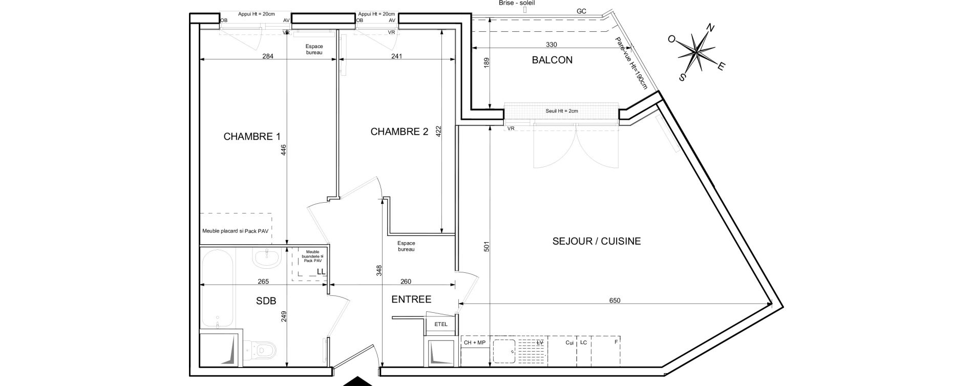 Appartement T3 de 62,24 m2 &agrave; Blainville-Sur-Orne Terres d'avenir