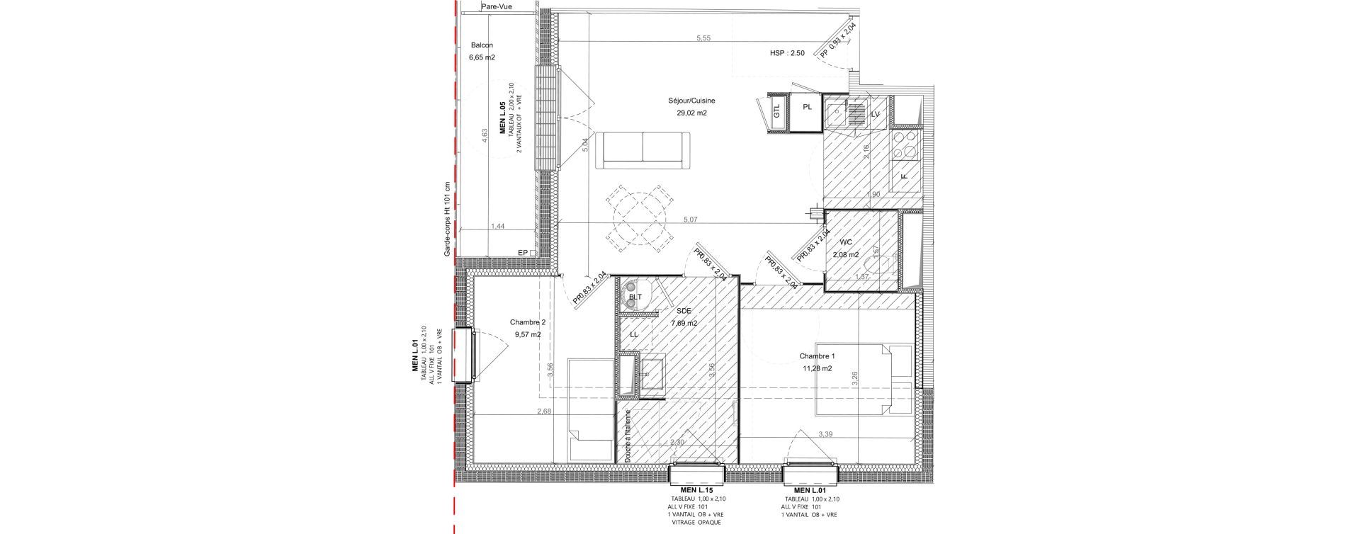 Appartement T3 de 59,64 m2 &agrave; Bretteville-Sur-Odon Centre