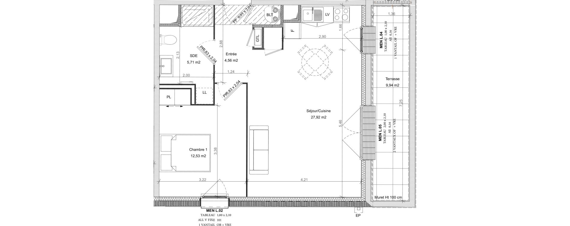 Appartement T2 de 50,72 m2 &agrave; Bretteville-Sur-Odon Centre