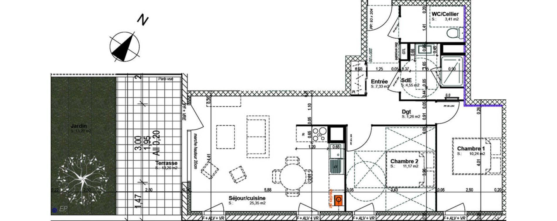 Appartement T3 de 63,31 m2 &agrave; Bretteville-Sur-Odon Centre