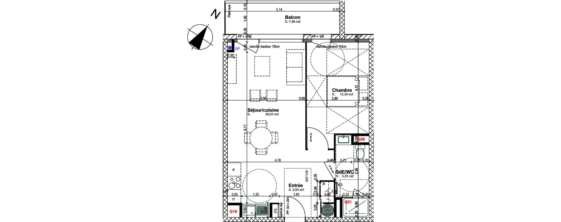 Appartement T2 de 47,89 m2 &agrave; Bretteville-Sur-Odon Centre