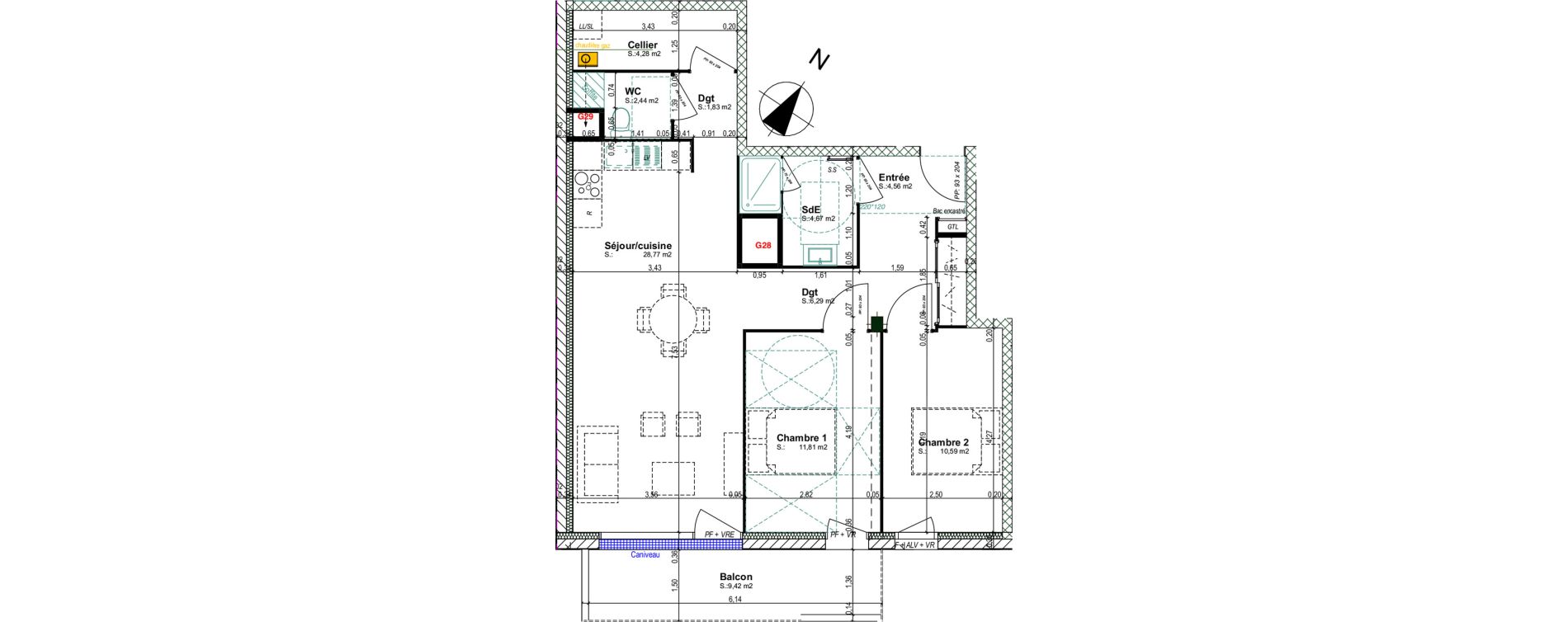 Appartement T3 de 75,37 m2 à Bretteville-Sur-Odon Centre