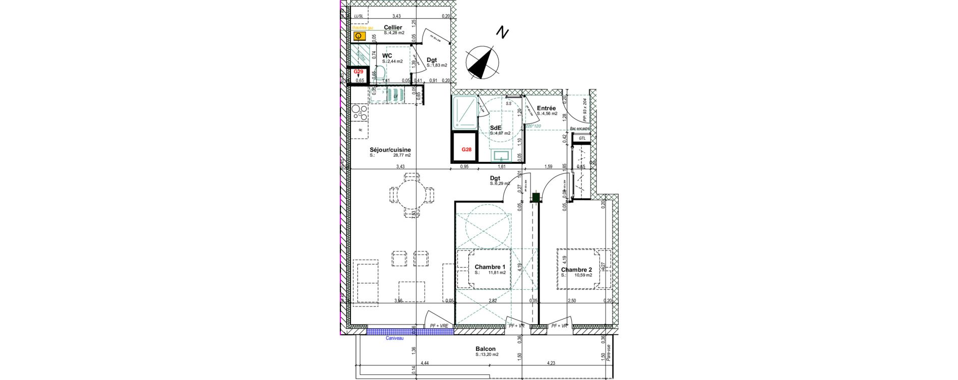 Appartement T3 de 75,24 m2 &agrave; Bretteville-Sur-Odon Centre