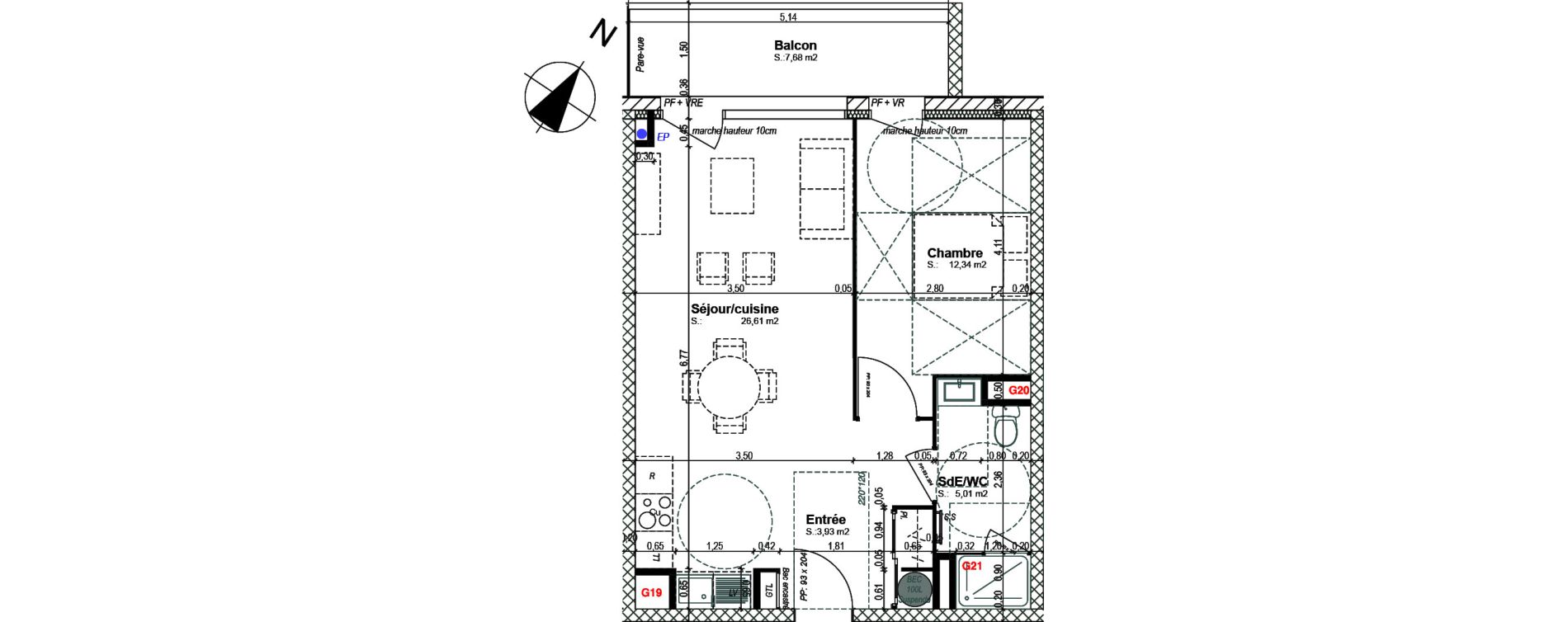 Appartement T2 de 47,89 m2 &agrave; Bretteville-Sur-Odon Centre