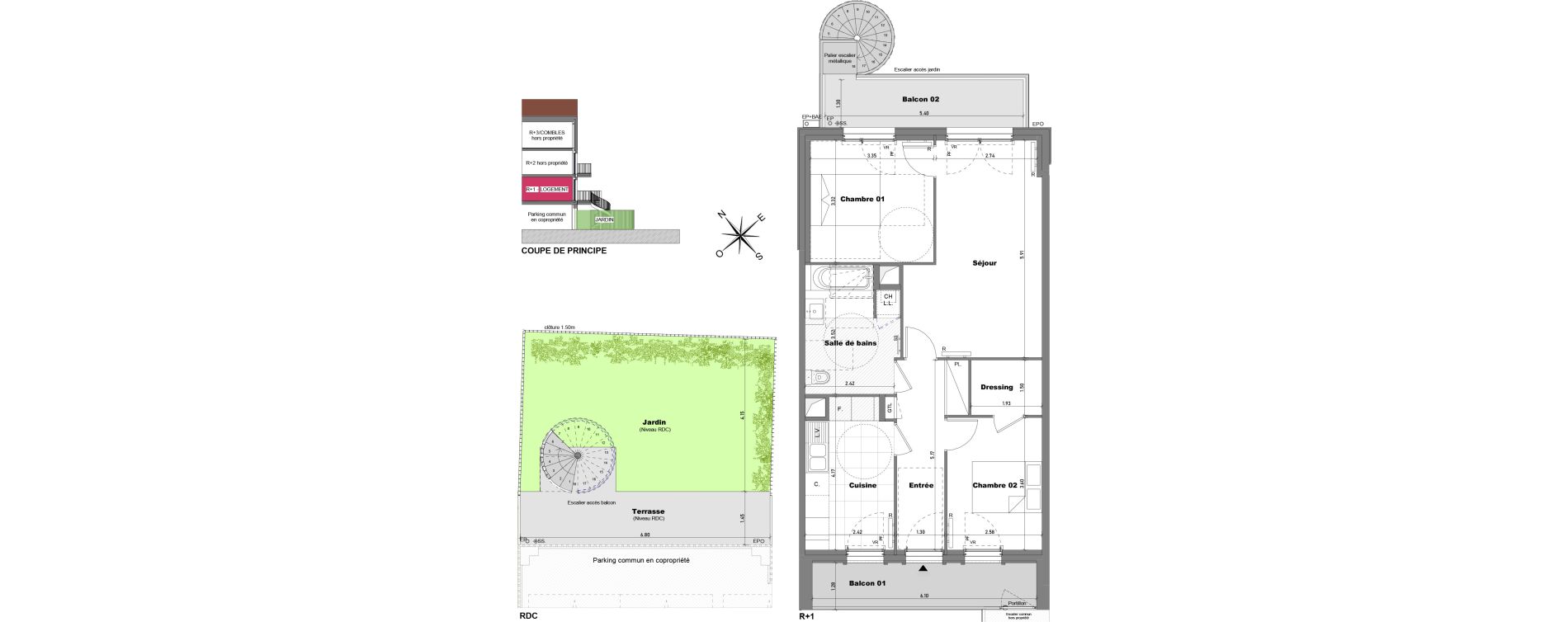 Appartement T3 de 67,98 m2 &agrave; Cabourg Divette