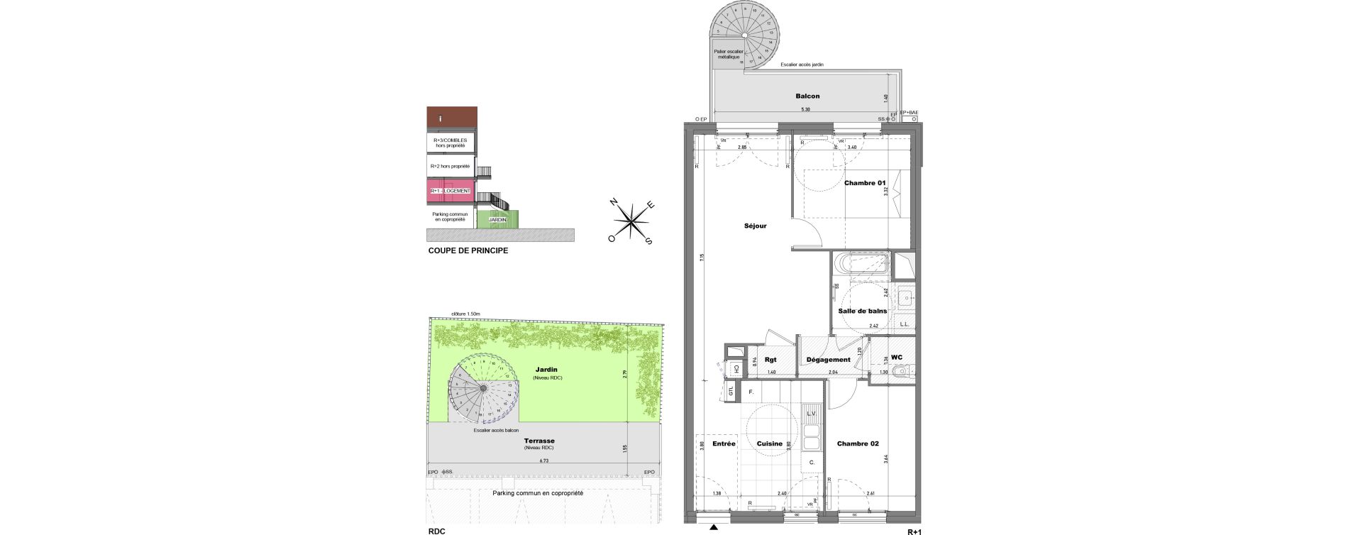 Appartement T3 de 67,06 m2 &agrave; Cabourg Divette