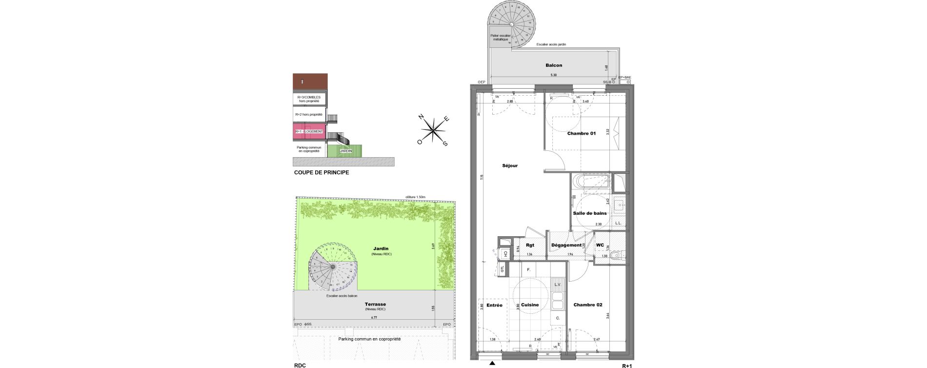 Appartement T3 de 66,14 m2 &agrave; Cabourg Divette