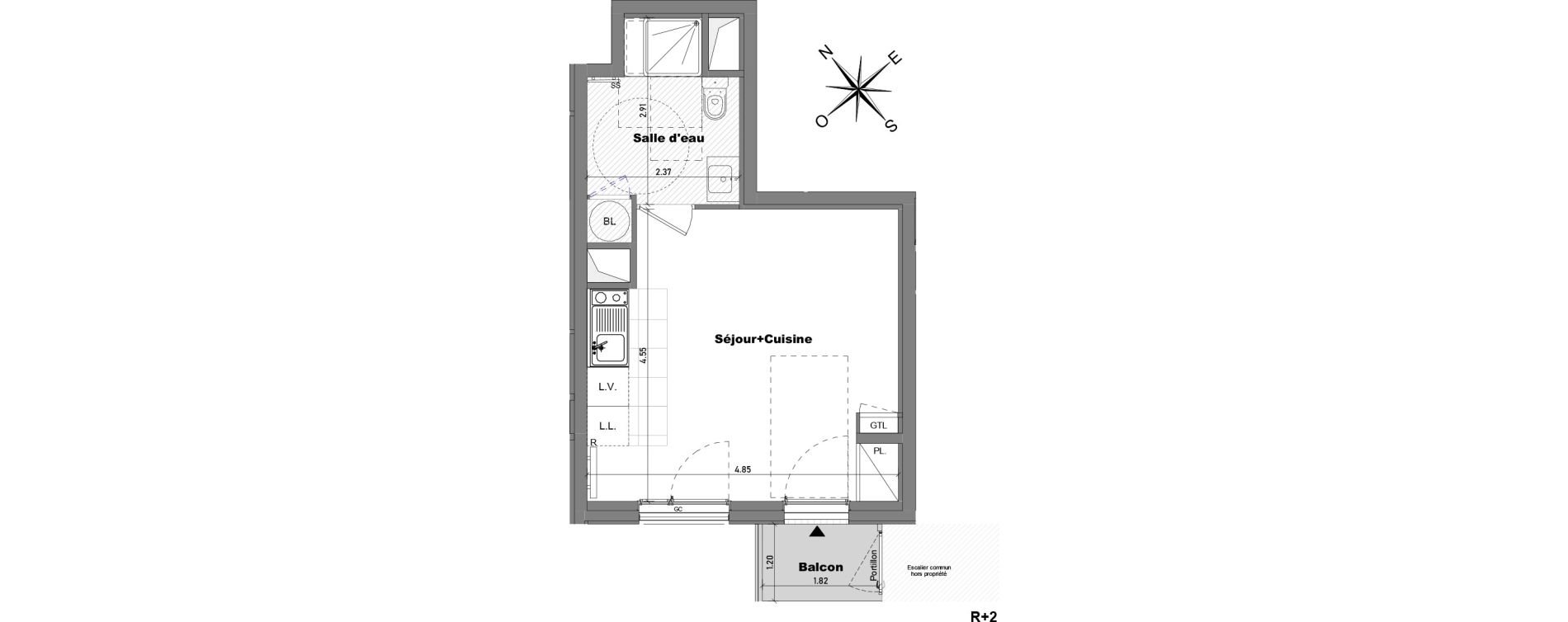 Appartement T1 de 26,52 m2 &agrave; Cabourg Divette