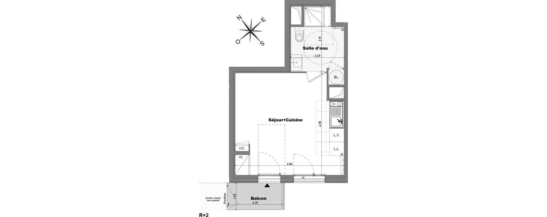 Appartement T1 de 26,57 m2 &agrave; Cabourg Divette