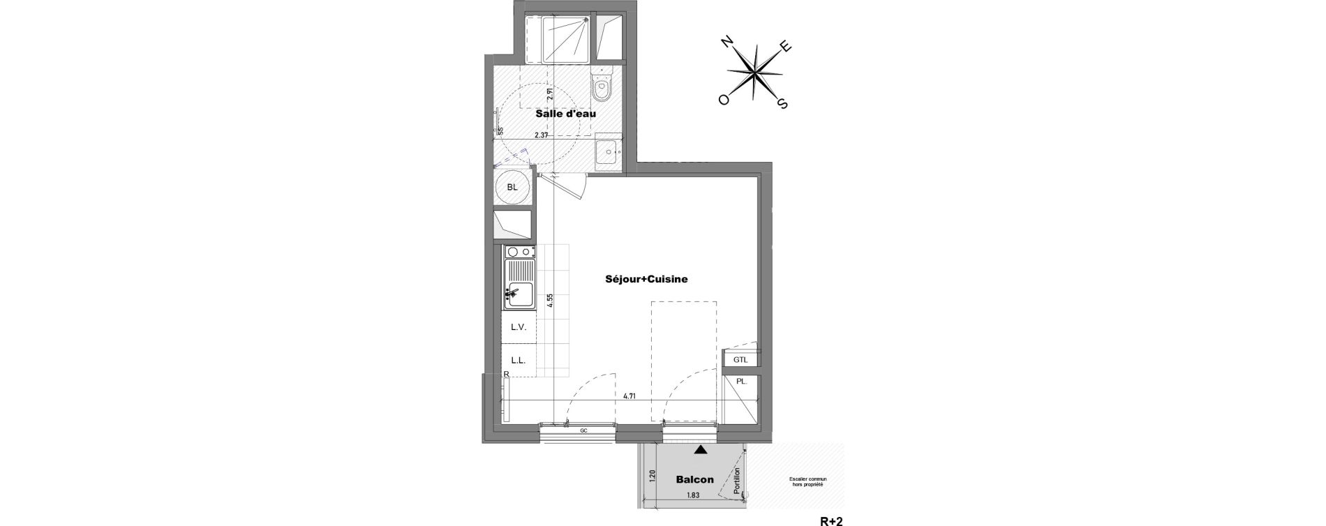 Appartement T1 de 26,06 m2 &agrave; Cabourg Divette