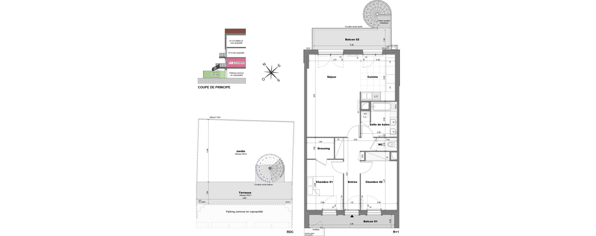 Appartement T3 de 68,15 m2 &agrave; Cabourg Divette