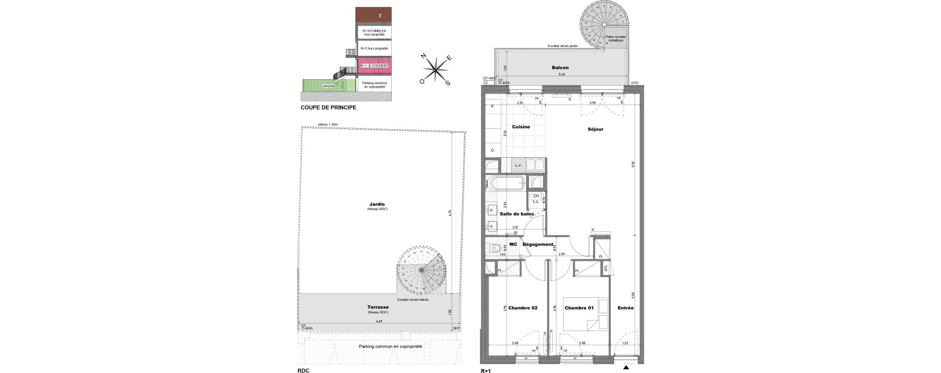 Appartement T3 de 66,67 m2 &agrave; Cabourg Divette