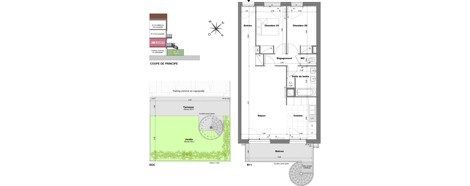 Appartement T3 de 66,85 m2 &agrave; Cabourg Divette