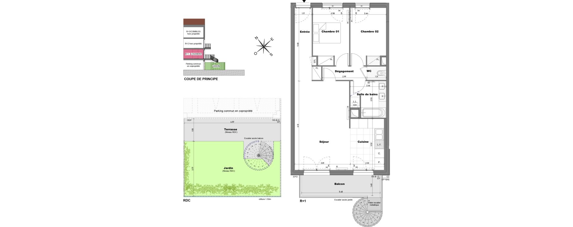Appartement T3 de 66,48 m2 &agrave; Cabourg Divette