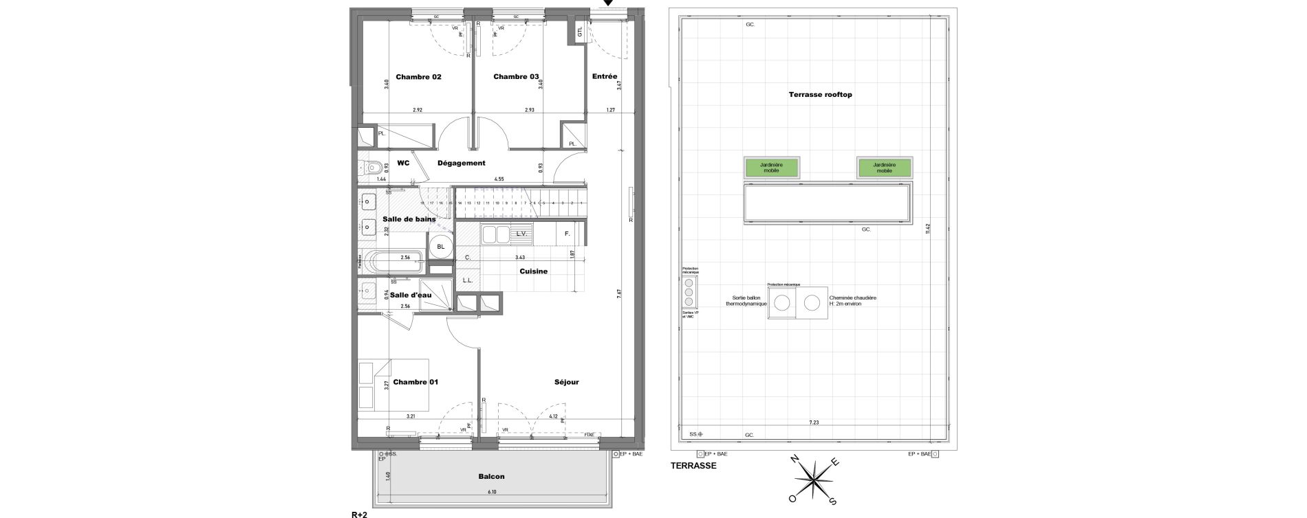 Appartement T4 de 74,74 m2 &agrave; Cabourg Divette