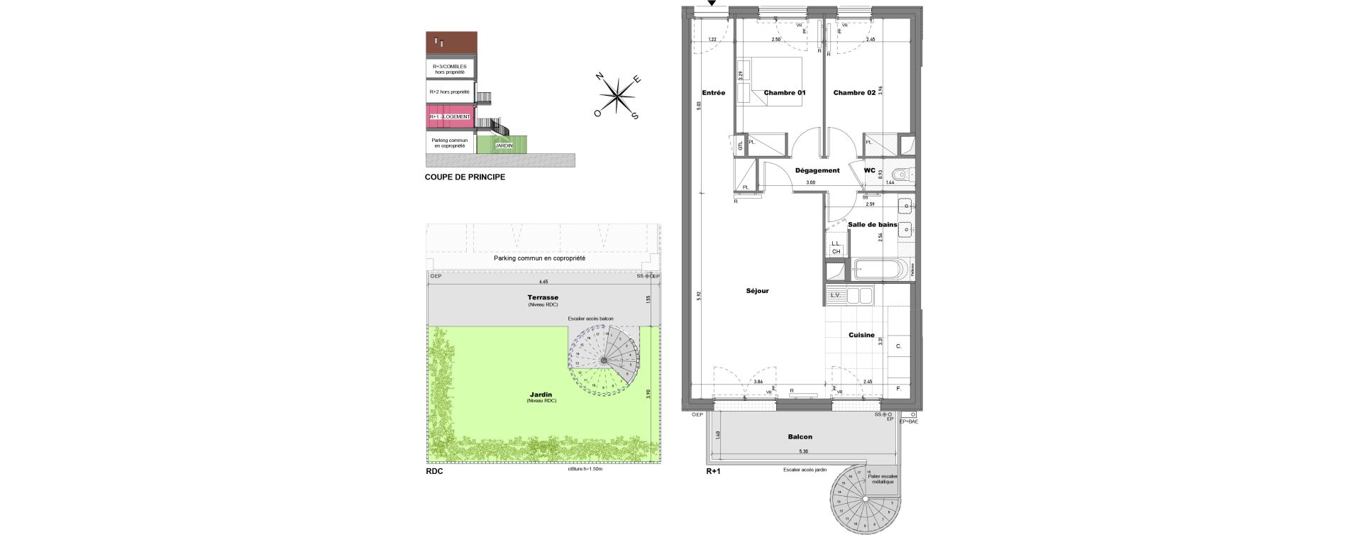 Appartement T3 de 66,65 m2 &agrave; Cabourg Divette