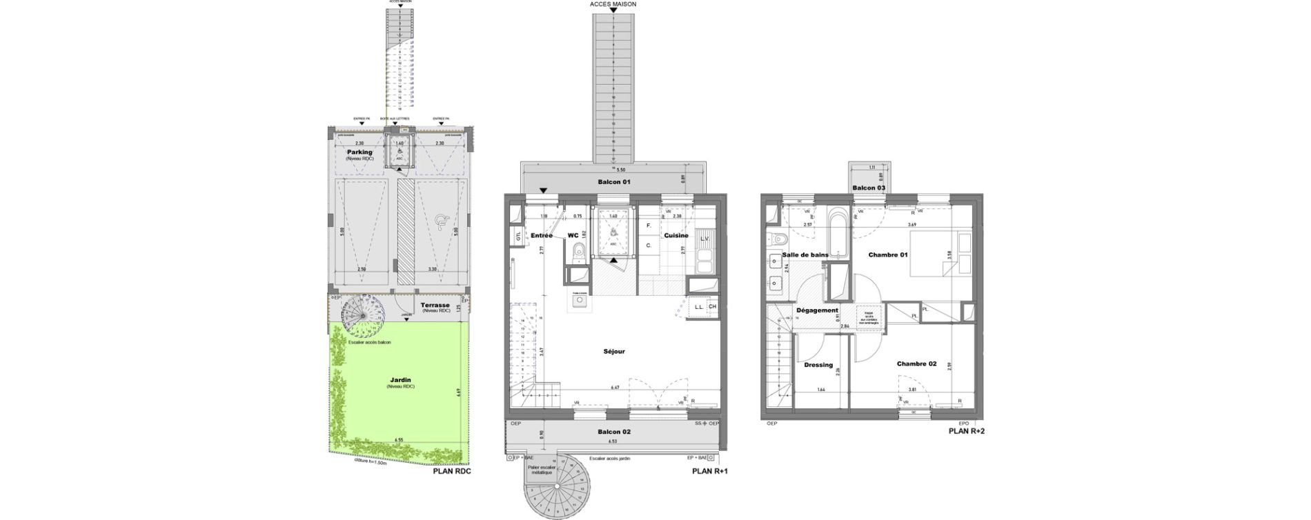 Maison T3 de 67,30 m2 &agrave; Cabourg Divette