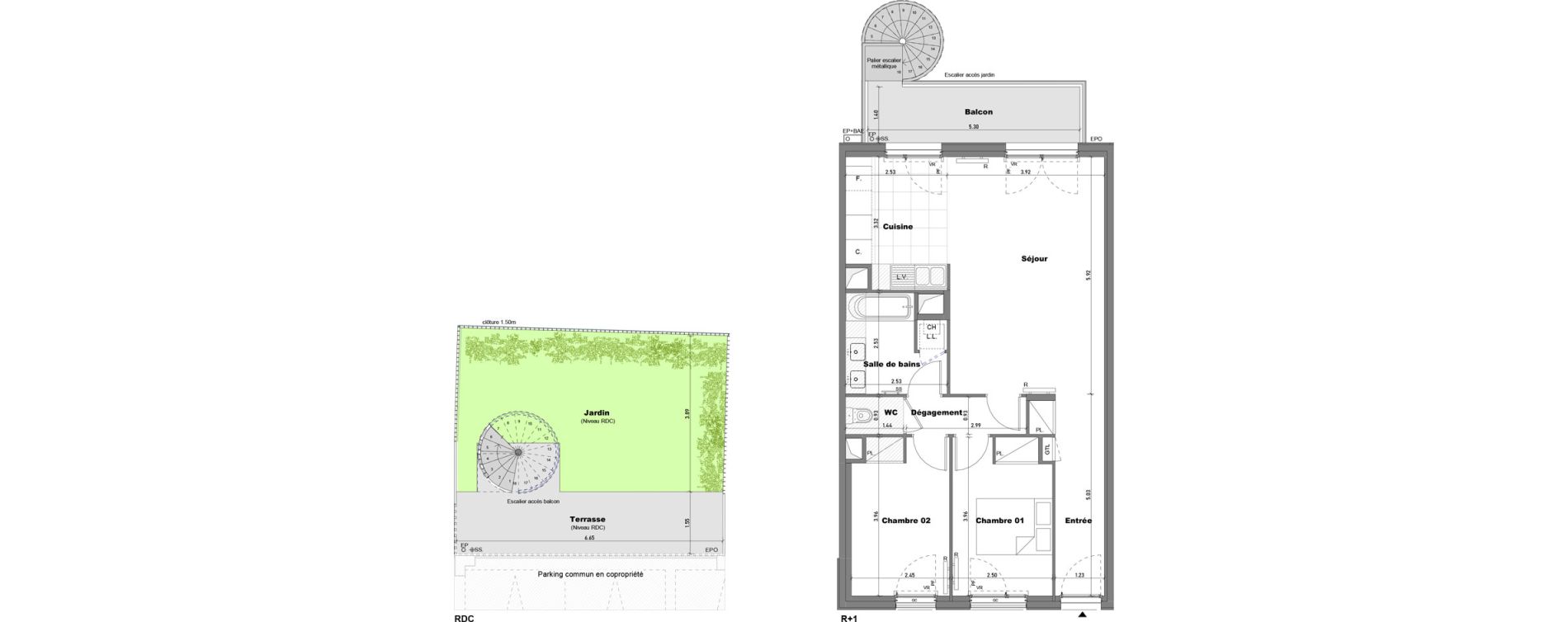 Appartement T3 de 66,67 m2 &agrave; Cabourg Divette
