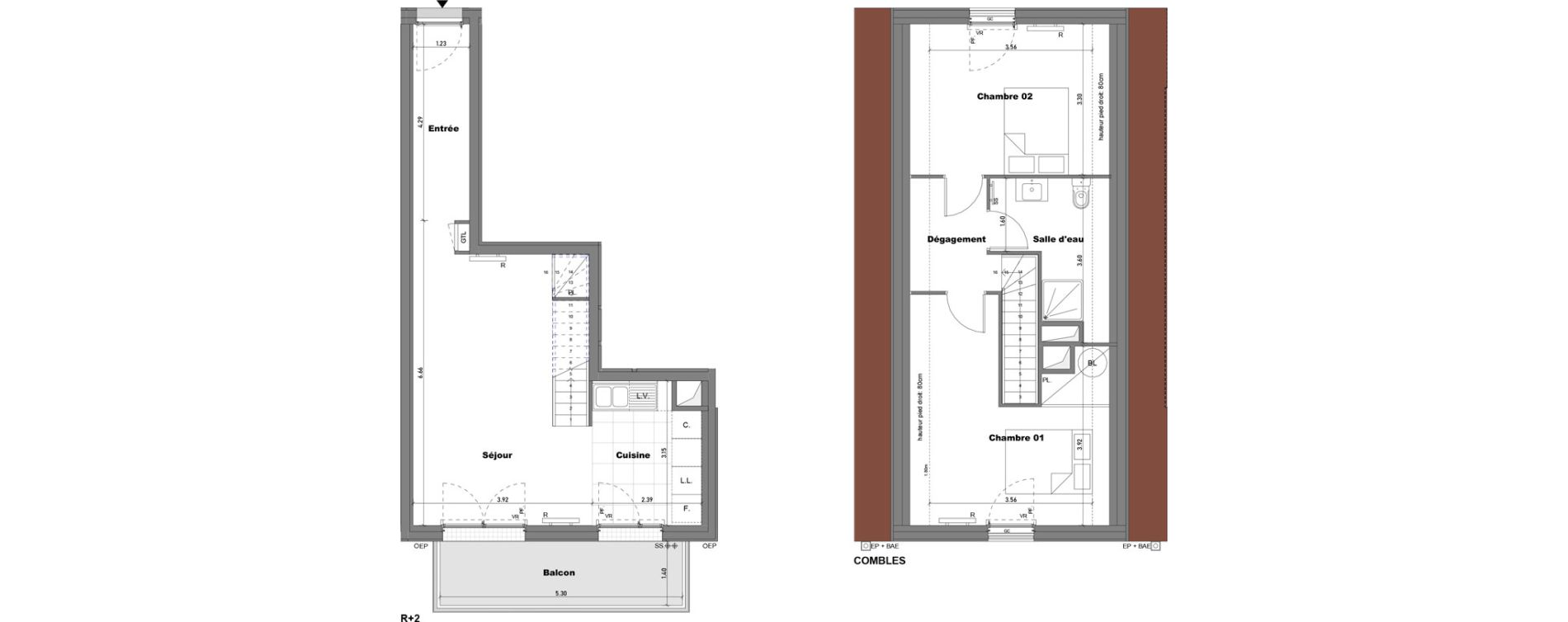 Appartement T3 de 68,10 m2 &agrave; Cabourg Divette