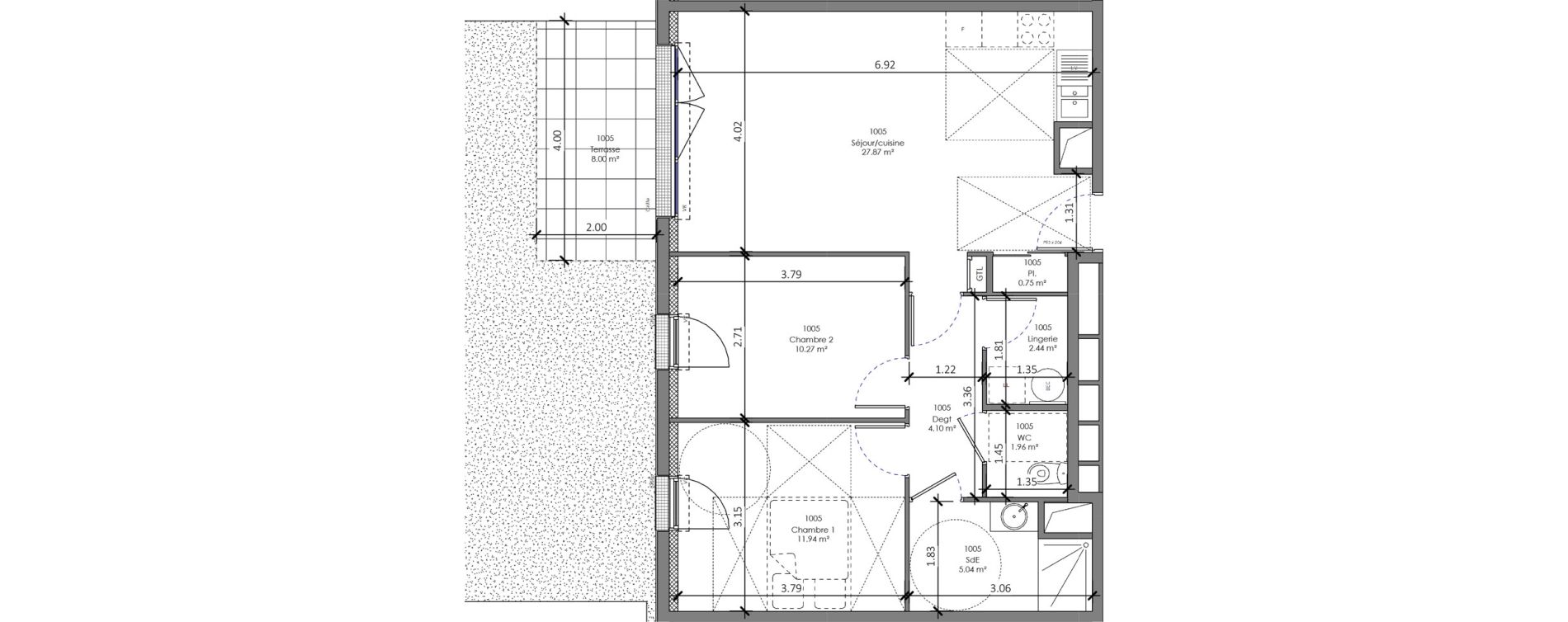 Appartement T3 de 64,37 m2 &agrave; Cabourg Centre